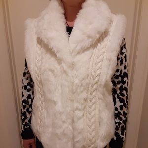 White  Fur Vest